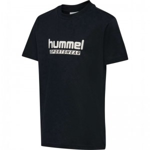 T Shirts Hummel Jr Base S/S Enfant Noir | 393091-188