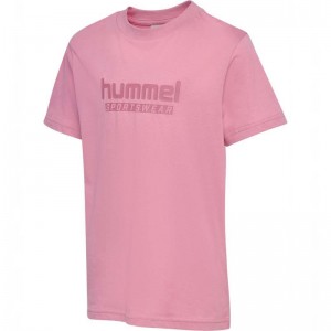 T Shirts Hummel Jr Base S/S Enfant Rose | 154925-417