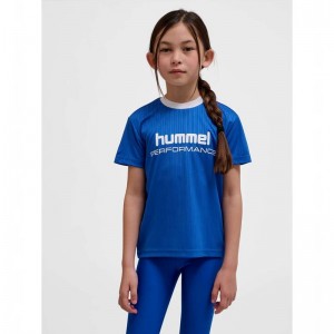 T Shirts Hummel Jr Fast Loose S/S Enfant Bleu | 118682-029