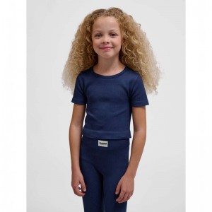T Shirts Hummel Jr Seamless Rib S/S Enfant Noir | 000235-328