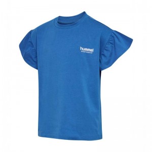 T Shirts Hummel Kasandra S/S Enfant Bleu | 293129-933