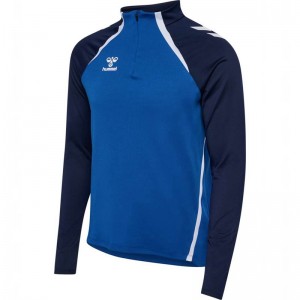 T Shirts Hummel Lead 2.0 Half Zip Homme Bleu | 243667-895