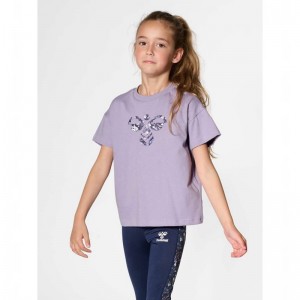 T Shirts Hummel Libi Enfant Lavande | 333796-234