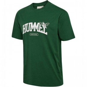 T Shirts Hummel Loose S/S University Bee Homme Vert | 345633-191