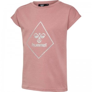 T Shirts Hummel Luna S/S Enfant Rose | 804423-157