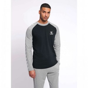 T Shirts Hummel Mark L/S Homme Noir | 732521-281