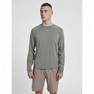 T Shirts Hummel Mt Laze L/S Homme Grise | 525996-463