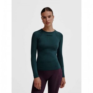 T Shirts Hummel Mt Shaping Seamless L/S Femme Vert | 323210-250