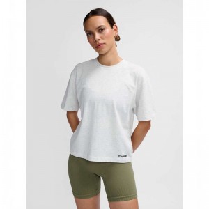 T Shirts Hummel Mt Ultra Boxy Short Femme Blanche | 121300-161