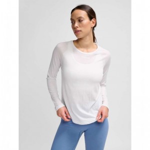 T Shirts Hummel Mt Vanja L/S Femme Blanche | 531760-666