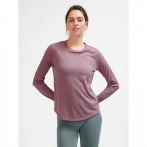 T Shirts Hummel Mt Vanja L/S Femme Rose | 037205-791