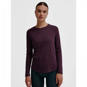 T Shirts Hummel Mt Vanja L/S Femme Violette | 831584-903
