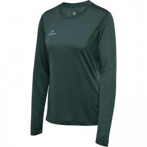 T Shirts Hummel Nwlbeat L/S W Femme Vert | 641622-689
