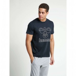 T Shirts Hummel Peter S/S Homme Noir | 618425-531