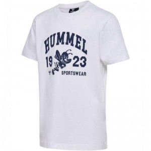 T Shirts Hummel Print S/S Enfant Blanche | 086442-557