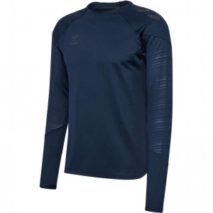 T Shirts Hummel Pro Training Crew Sweat Homme Bleu Marine | 577152-027