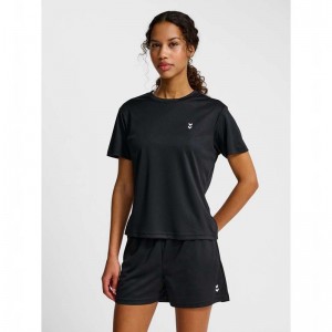 T Shirts Hummel Pulse Training W S/S Femme Noir | 389183-107