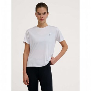 T Shirts Hummel Pulse Training W S/S Femme Blanche | 056625-394