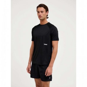 T Shirts Hummel Pulse Workout S/S Homme Noir | 645425-760