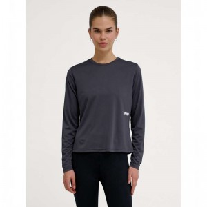 T Shirts Hummel Pulse Workout W L/S Femme Noir | 630718-253