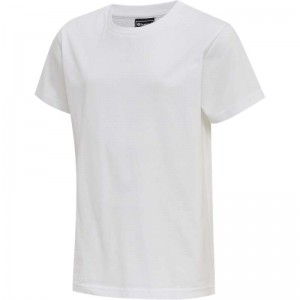 T Shirts Hummel Red Basic S/S Enfant Blanche | 558342-043