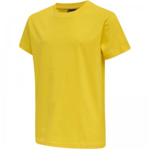 T Shirts Hummel Red Basic S/S Enfant Jaune | 871208-672