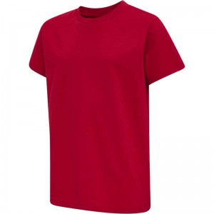 T Shirts Hummel Red Basic S/S Enfant Rouge | 647631-584