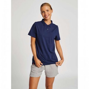 T Shirts Hummel Red Classic Polo Femme Bleu Marine | 063769-157