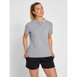 T Shirts Hummel Red Classic Polo Femme Grise | 520784-326
