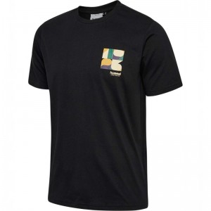 T Shirts Hummel Regular Graphic S/S Homme Noir | 577609-465