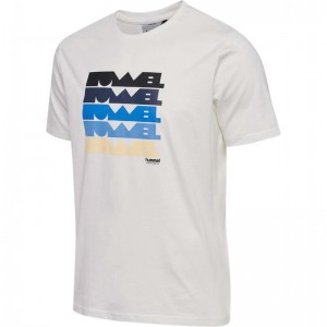 T Shirts Hummel Regular Graphic S/S Homme Blanche | 811438-527