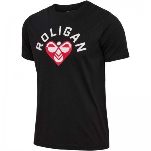 T Shirts Hummel Roligan Cotton Homme Noir | 163463-083