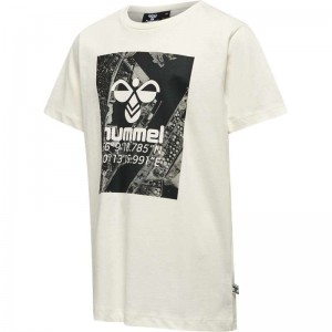 T Shirts Hummel Satellite S/S Enfant Blanche | 096852-509
