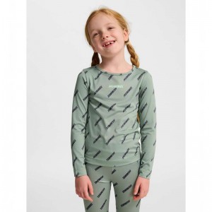 T Shirts Hummel Silje Top L/S Enfant Vert | 498457-746