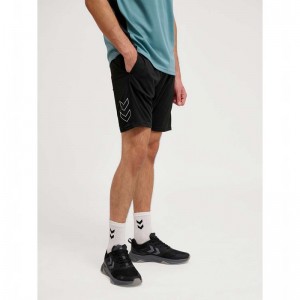 T Shirts Hummel Te Flex Mesh Homme Noir | 275980-227
