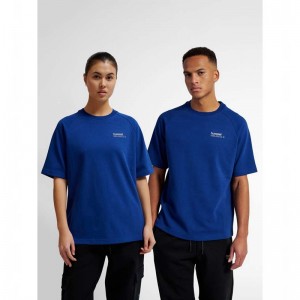 T Shirts Hummel Tech Loose Femme Bleu | 770478-682