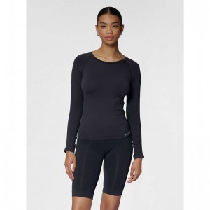 T Shirts Hummel Tif Seamless L/S Femme Noir | 995849-274