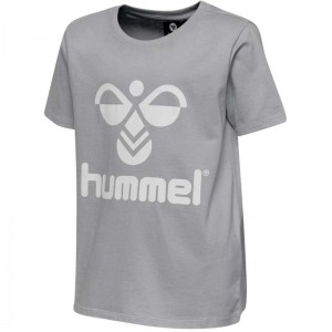 T Shirts Hummel Tres S/S Enfant Grise | 675722-224