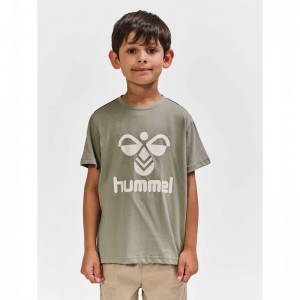T Shirts Hummel Tres S/S Enfant Grise | 800142-519