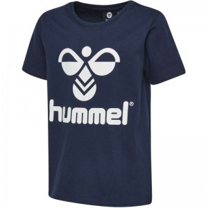 T Shirts Hummel Tres S/S Enfant Noir | 811738-632