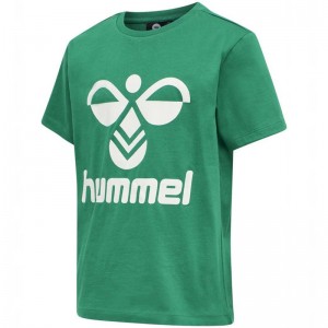 T Shirts Hummel Tres S/S Enfant Vert | 231894-585