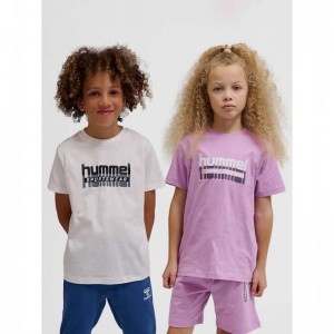 T Shirts Hummel Tukas S/S 2-pack Enfant Rose | 297584-191