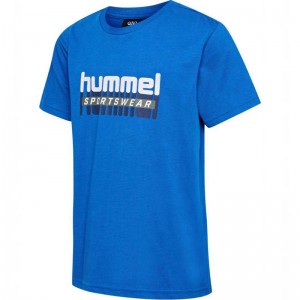 T Shirts Hummel Tukas S/S Enfant Bleu | 753635-987