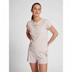 T Shirts Hummel Zandra Femme Rose | 447824-508