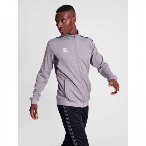 Vestes Hummel Authentic Pl Zip Homme Grise | 493858-446