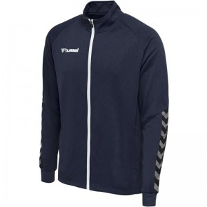 Vestes Hummel Authentic Poly Zip Homme Bleu Marine | 925727-678