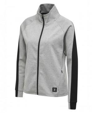 Vestes Hummel Essi Zip Femme Grise | 291608-436