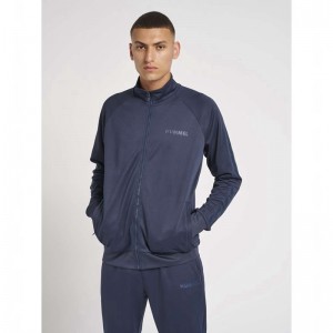 Vestes Hummel Legacy Poly Zip Homme Bleu Marine | 629025-490