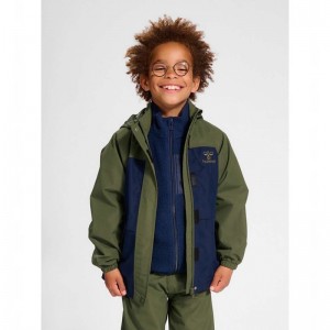 Vestes Hummel Monsun Tex Shell Enfant Vert Olive | 694850-025