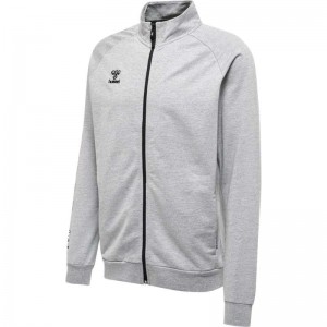 Vestes Hummel Move Grid Cotton Zip Homme Grise | 608844-158
